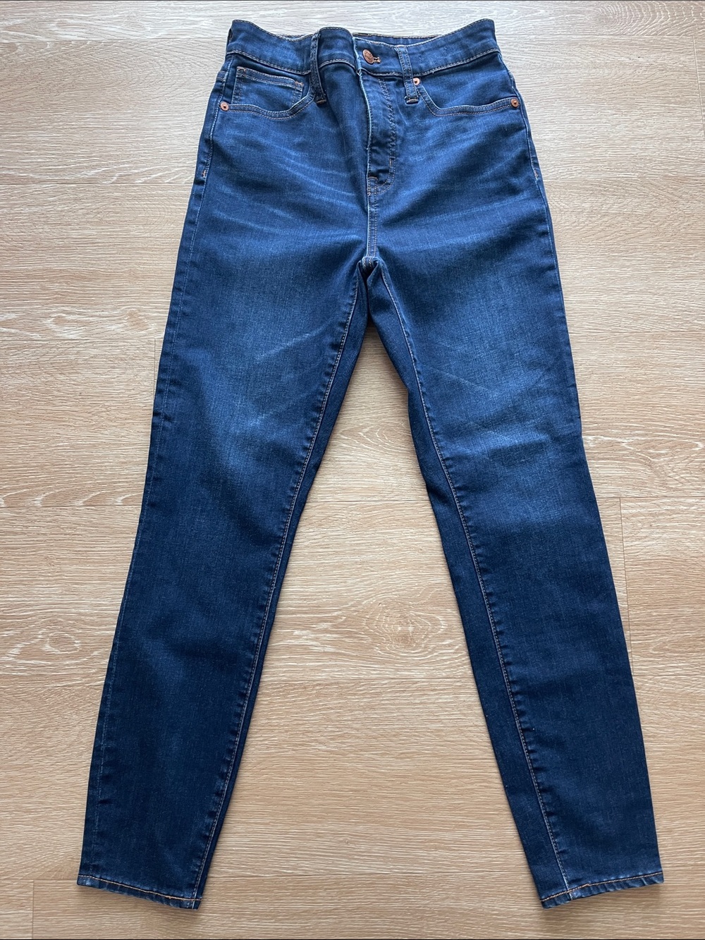 MADEWELL Dark Blue Curvy High-Rise Skinny Jeans